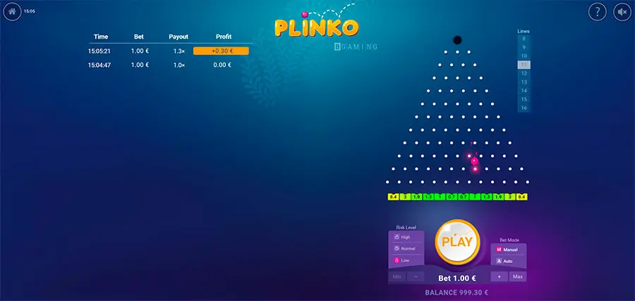 Big Wins on BGaming Plinko